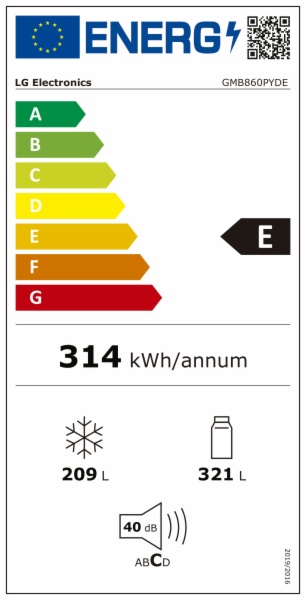 COMBI AMERICANO NO FROST  LG GMB860PYDE